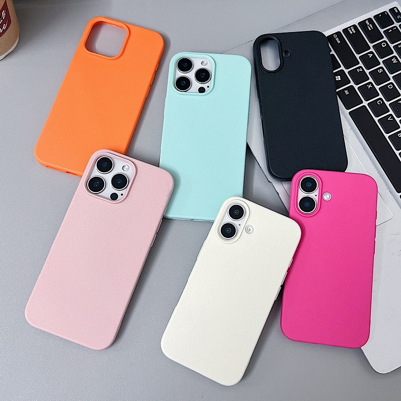 สําหรับ iPhone 17 Pro Max 16 15 14 13 12 11 เคสโทรศัพท์ธรรมดากันกระแทก Soft TPU Cover