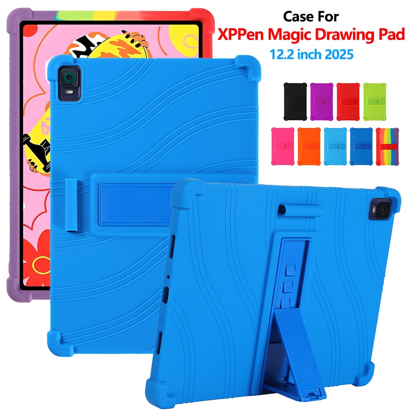 สําหรับ 2025 XPPen Magic Drawing Pad 12.2 นิ้วอินเทรนด์ซิลิโคนอ่อนนุ่มแท็บเล็ตกรณีปกหลัง