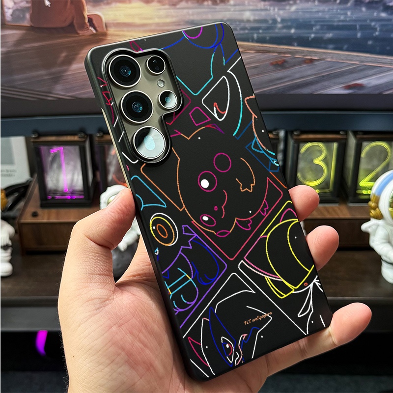 การ์ตูนสีสันสดใส Sketch Thin Frosted Hard เคสโทรศัพท์สําหรับ Samsung S26Ultra, S25 Ultra, S24 Ultra, A56, S23, S22, S21 FE, S20, A55, A53, A16, A17, A37, A07