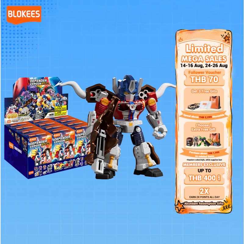 ใหม่BLOKEES TRANSFORMERS DV07 Mini Figure Blocks Blind Box Defender Version- Power of the Beast