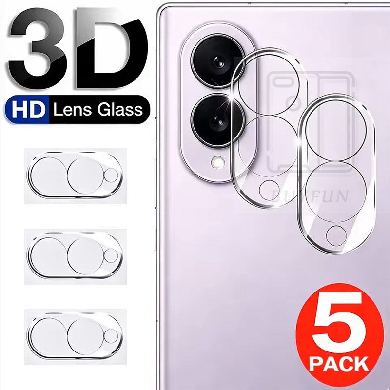 SAMSUNG 1/3/2/5PCS 3D โค้งเลนส์กล้องกระจกนิรภัยเลนส์ป้องกันหน้าจอสําหรับSamsung Galaxy Zพับ 8 5G 7.6 "SM-F971B, SM-F971B/DS F971U F971U1 z8 กว้าง z8พับกว้างz8