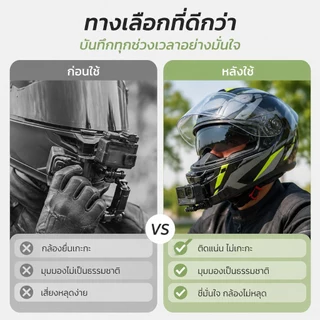 [Eao] ที่วางเมาท์คางหมวกกันน็อคแบบเต็มหน้าสําหรับ Hero 11 10 9 8 7 DJI Insta360 สายคล้องกล้อง อุปกรณ์เสริมเมาท์คางด้านหน้าแบบเลื่อนได้ [TH]