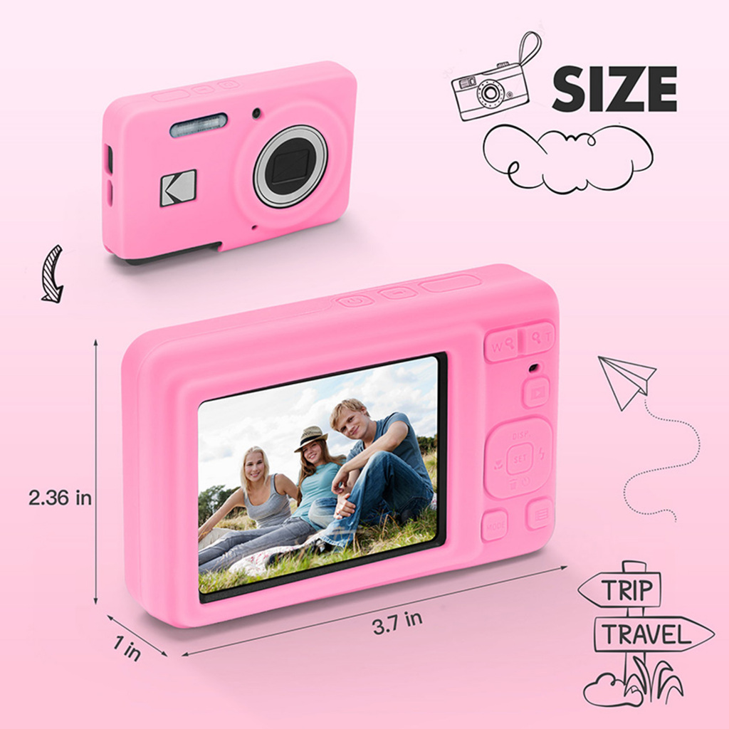 กล้องซิลิโคนป้องกันกรณีอุปกรณ์เสริมสําหรับ KODAK PIXPRO FZ55 กล้องดิจิตอล