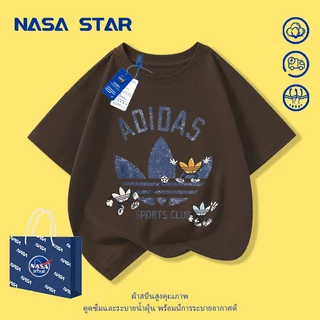 NASA เสื้อยืดแขนสั้นเด็ก ลายแฟชั่น ผ้านุ่มใส่สบาย ใส่ได้ทั้งเด็กชายและเด็กหญิง อายุ 1-13 ปี