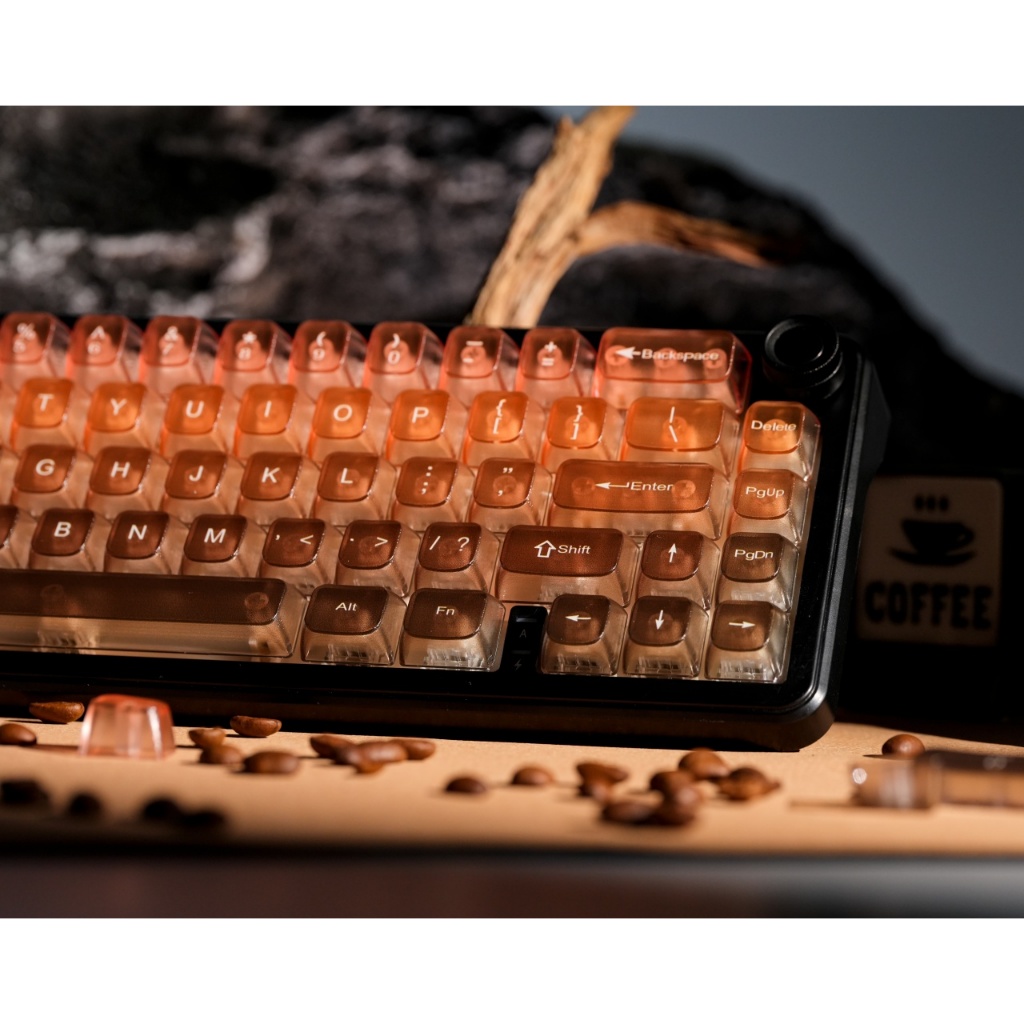Womier 115 Keys Retro MDA Gradient Brown Shine Through Keycaps Set