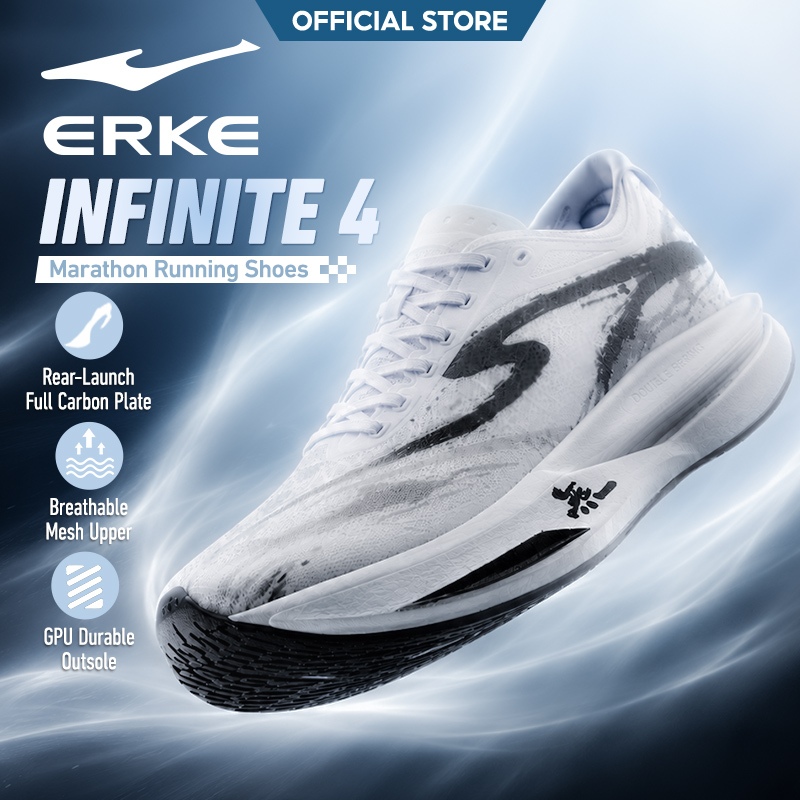 【ERKE】INFINITE 4（ZhiJing4）丨รองเท้าวิ่งมาราธอน PB รองรับแรงกระแทก สําหรับผู้ชาย 11126103235