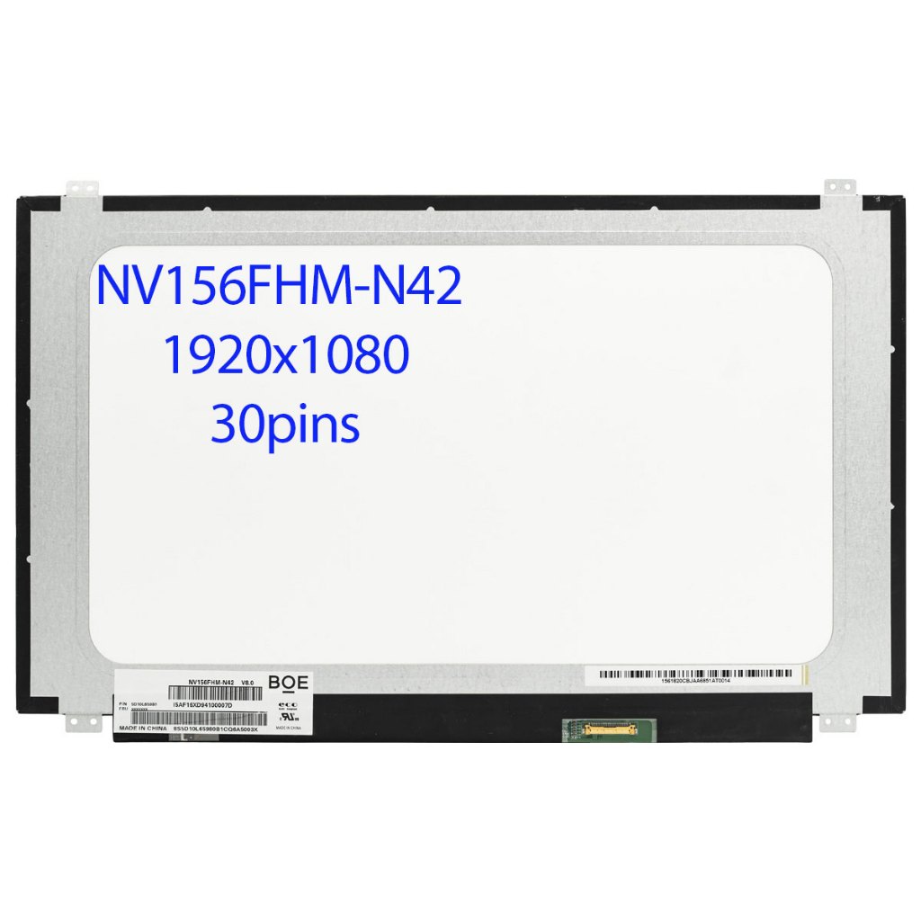 15.6 "นิ้วแล็ปท็อปหน้าจอLCD NV156FHM-N42 V8.0 LP156WF6-SPK1 NV156FHM-N41 N156HCE-EAA FHD IPS 1920X10