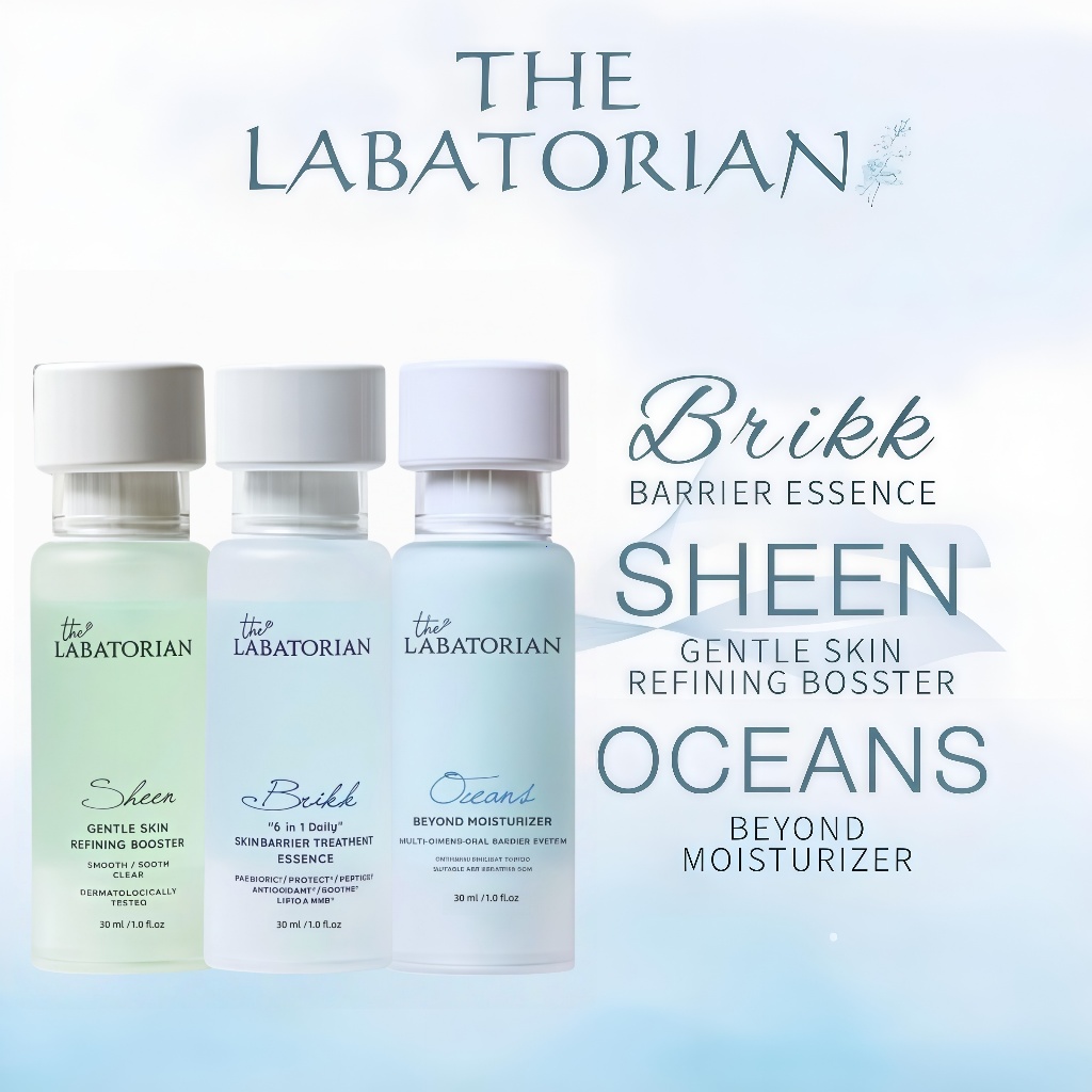 THE LABATORIAN Sets Brikk + Sheen + Oceans 30ml*3 ชุดเซรั่มบํารุงผิว, Skin Barrier Repair, Radiance 