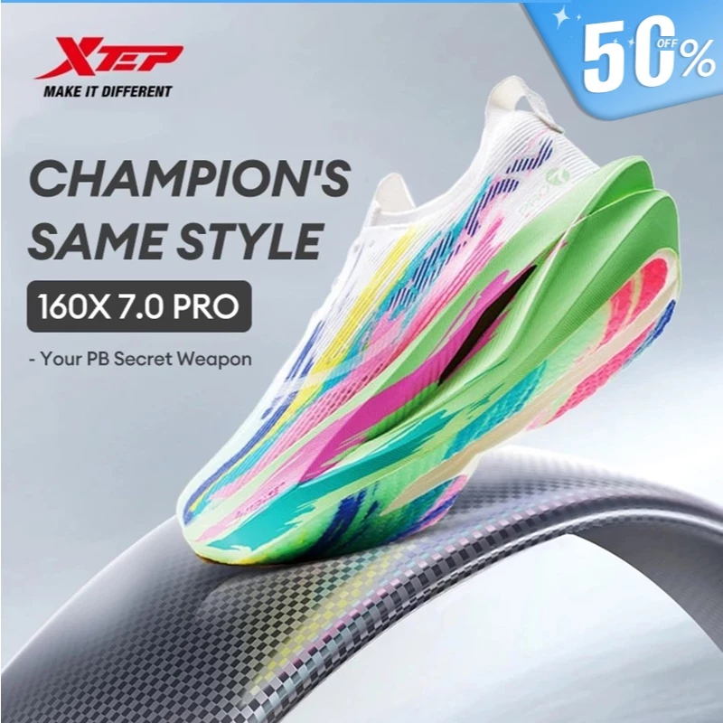 【xtep】160X7.0 PRO | Tokyo Marathon Asian Champion รองเท้าวิ่ง Racing 42KM+ Marathon Super Carbon Plate Running Shoes PACE 3-4