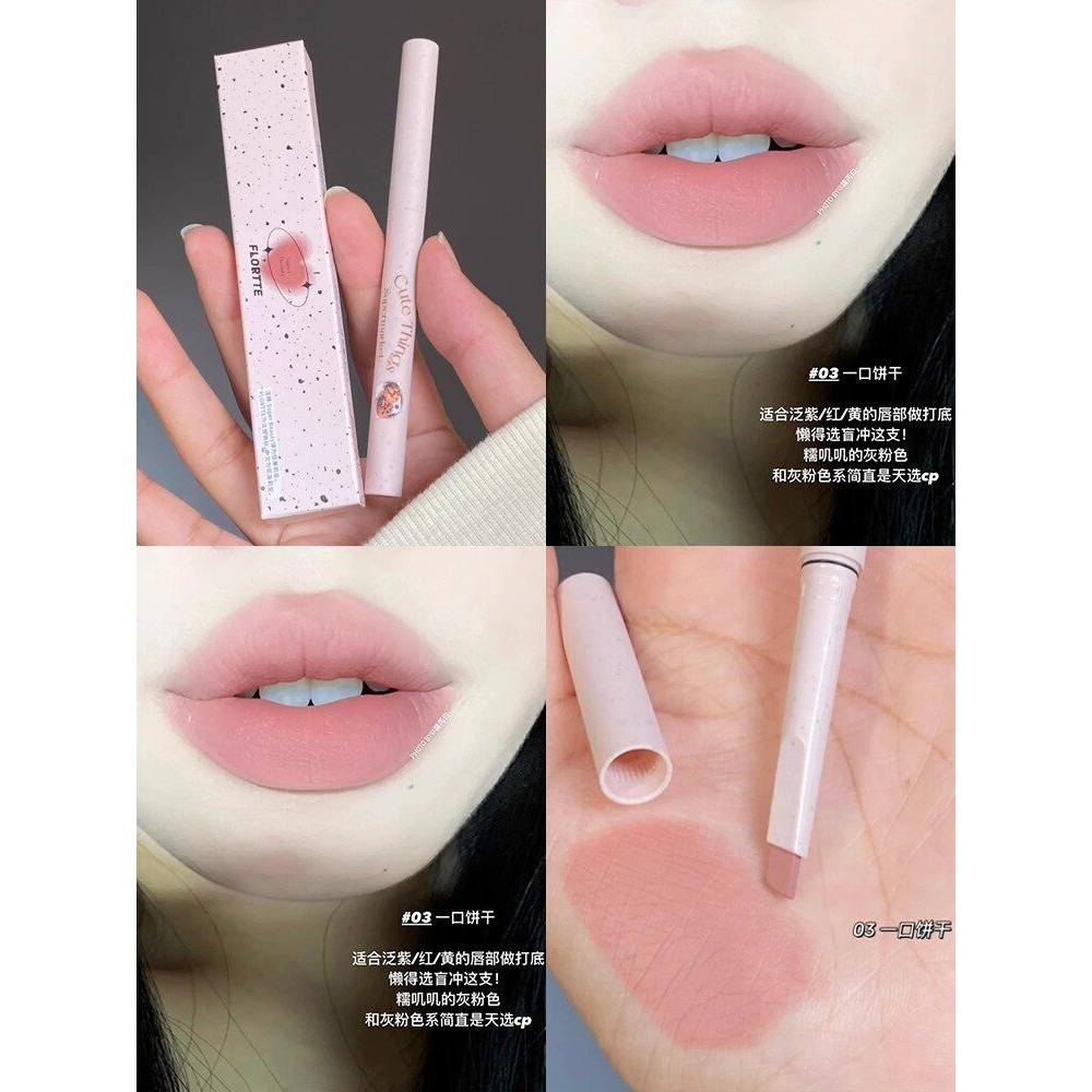 Flortte lipliner outlines ริมฝีปากกํามะหยี่ matte ลิปสติกปากกา lipliner