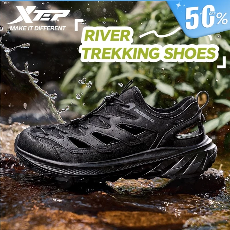 【xtep】River trekking shoes | รองเท้าผู้ชายรองเท้าแตะฤดูร้อนกลางแจ้งกีฬารองเท้าชายหาด