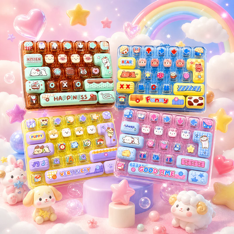 น่ารักของเล่นบีบอัด26คีย์ปุ่มบีบอัดของเล่นกระเป๋าแขวนเครื่องประดับพวงกุญแจความเครียดบรรเทาอยู่ไม่สุขของเล่น