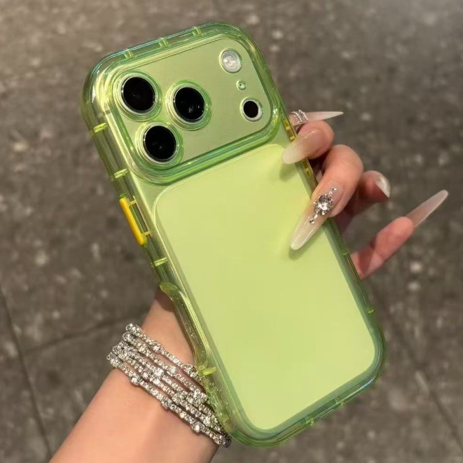 Candy สี Ice Mist เคสโทรศัพท์โปร่งใสเหมาะสําหรับ iPhone 11 12 13 14 15 16 17 18 Pro Max Soft TPU กรณีฝาครอบ