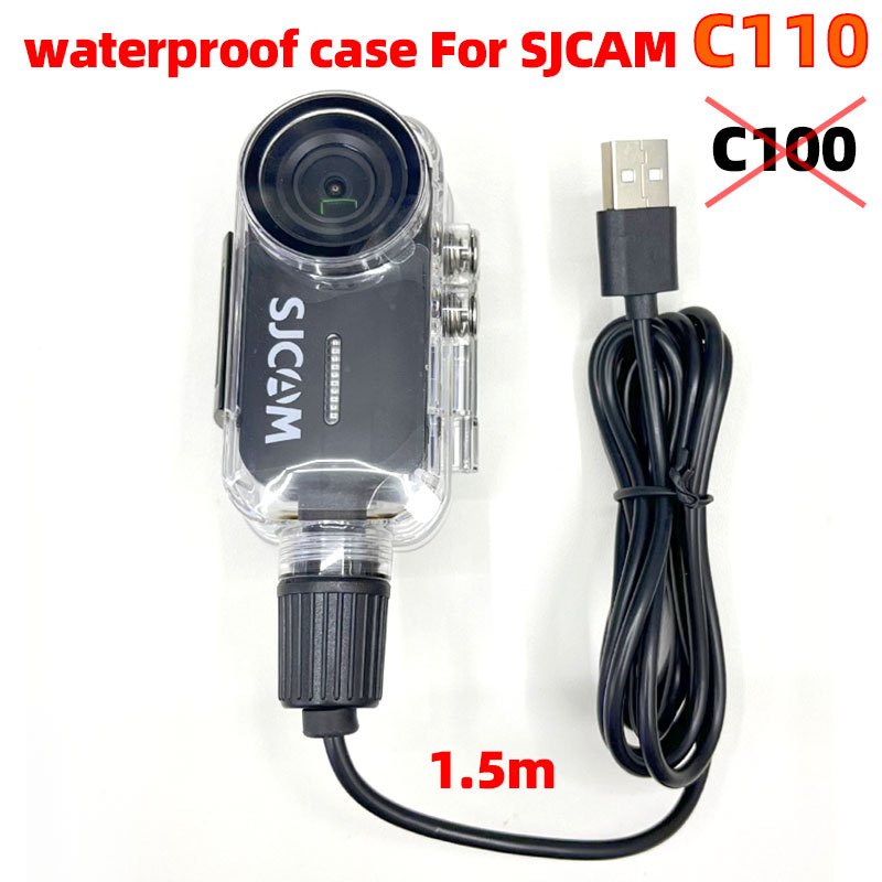 กรณีกันน้ําสําหรับ SJCAM C110/C110 Plus กล้องชาร์จ Dive Case Anti-fall เกราะป้องกันสําหรับ SJCAM C11