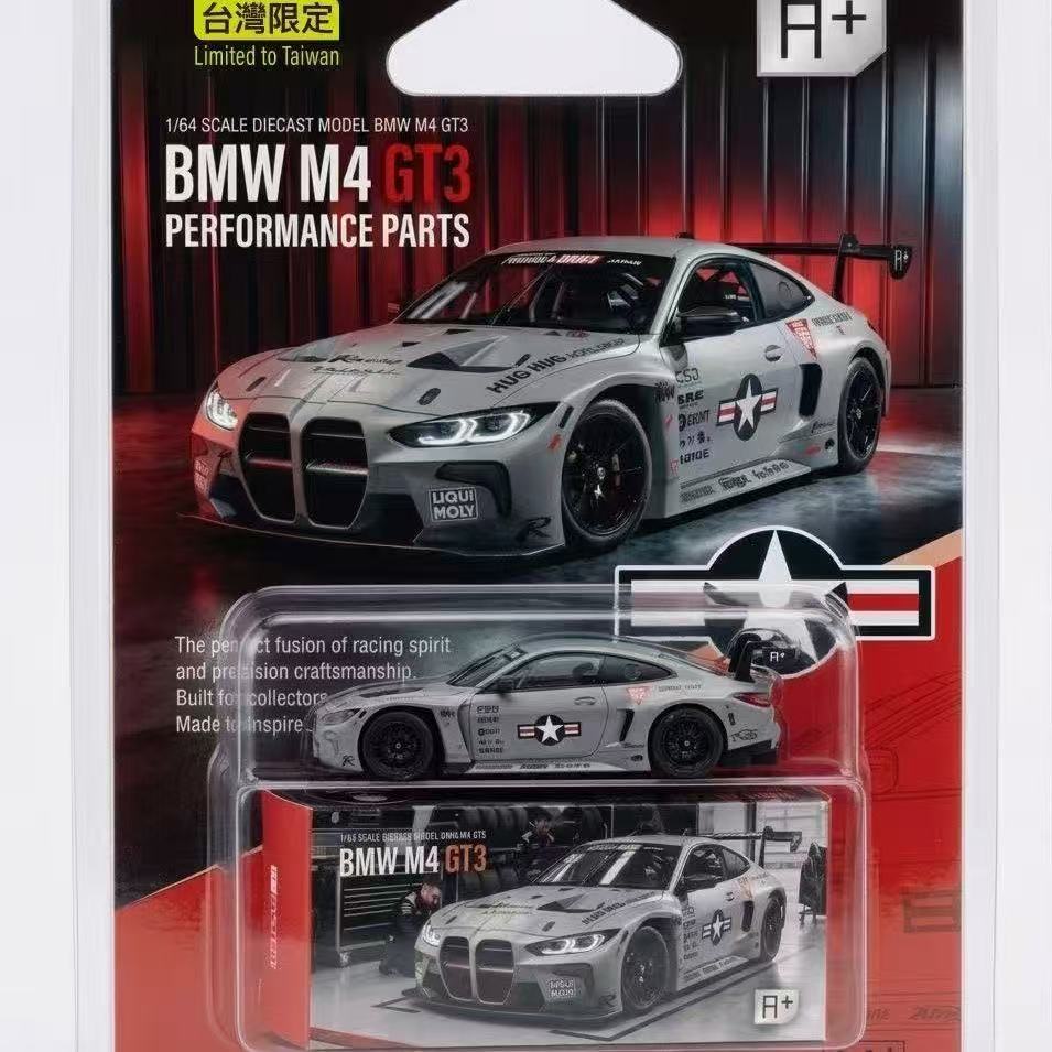 ไต้หวัน A+ ระบบรอง BMW M4 GT3 Air Force Painting Joint Limited 1: 64 โมเดลรถโลหะผสม Out of Print Car