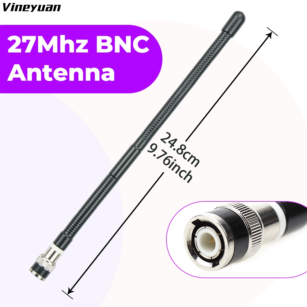 T-42 เสาอากาศCB 26MHz-27Mhz ขั้วต่อ BNC เข้ากันได้กับ Cobra Midland Uniden Maxon วิทยุ Shack วิทยุ C