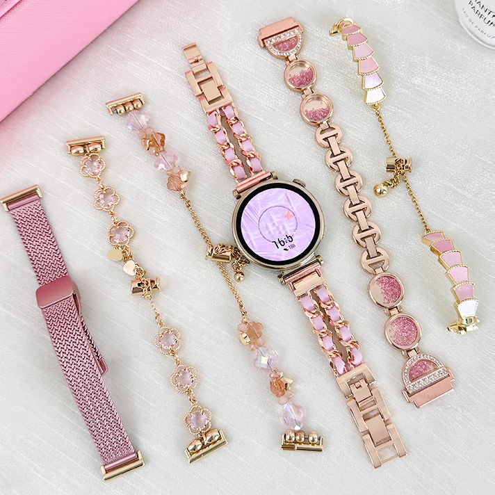 18 20 22mm Pink Strap For สาย Huawei watch gt 7 Strap Soft สาย Huawei watch GT Runner 2 / สาย Huawei