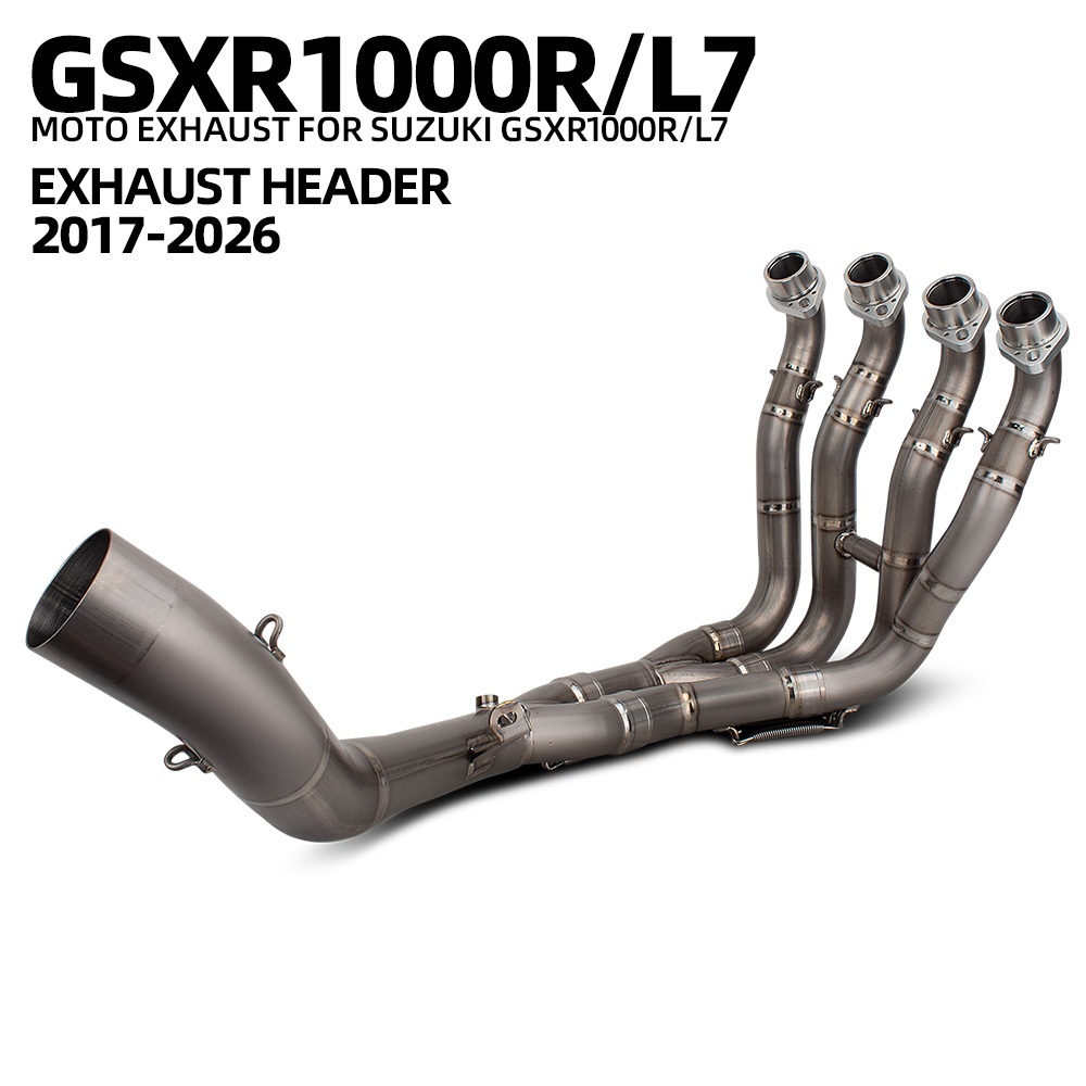 Full Titaniumสําหรับ SUZUKI GSX-R1000R GSXR1000R/L7 2017-2019 รถจักรยานยนต์ไอเสีย headers 63 มม.