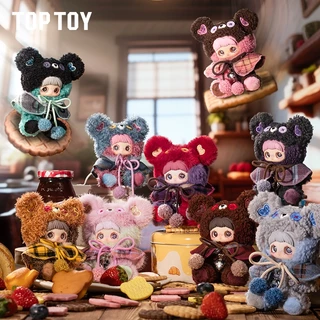 TOPTOY x MayMei-Tiny Bear Cookie Series Plush Doll Blind Box ฟิกเกอร์ของสะสม พวงกุญแจตุ๊กตาผ้า ฟิกเกอร์สำหรับวันเกิด ของขวัญ ตุ๊กตาผ้าแบบห้อย