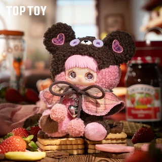 TOPTOY x MayMei-Tiny Bear Cookie Series Plush Doll Blind Box ฟิกเกอร์ของสะสม พวงกุญแจตุ๊กตาผ้า ฟิกเกอร์สำหรับวันเกิด ของขวัญ ตุ๊กตาผ้าแบบห้อย