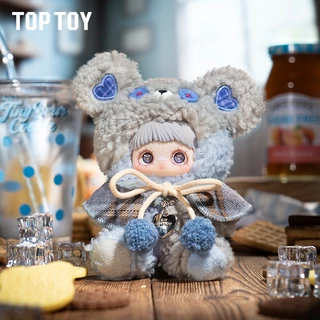 TOPTOY x MayMei-Tiny Bear Cookie Series Plush Doll Blind Box ฟิกเกอร์ของสะสม พวงกุญแจตุ๊กตาผ้า ฟิกเกอร์สำหรับวันเกิด ของขวัญ ตุ๊กตาผ้าแบบห้อย