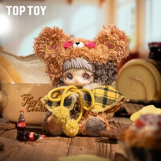 TOPTOY x MayMei-Tiny Bear Cookie Series Plush Doll Blind Box ฟิกเกอร์ของสะสม พวงกุญแจตุ๊กตาผ้า ฟิกเกอร์สำหรับวันเกิด ของขวัญ ตุ๊กตาผ้าแบบห้อย