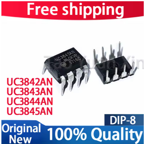 5PCS 100% ใหม่ UC3842AN UC3843AN UC3844AN UC3845AN DIP-8 ชิปเซ็ต