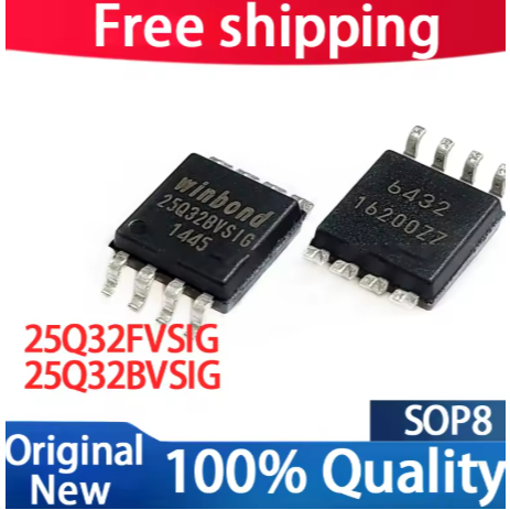 5PCS 100% ใหม่ W25Q32BVSIG 25Q32BVSIG W25Q32FVSIG W25Q32FVSSIG 25Q32FVSIG W25Q32 sop-8 ชิปเซ็ต
