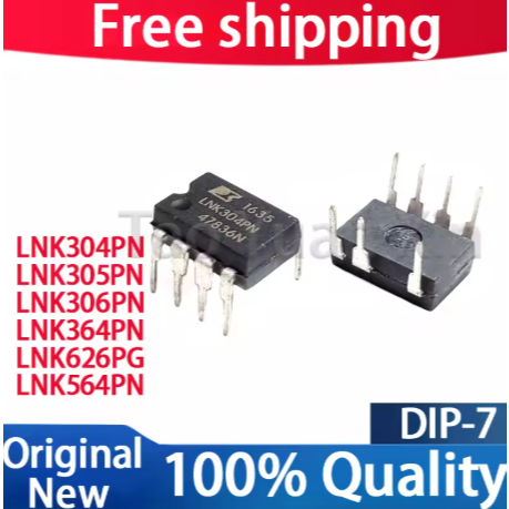 5PCS 100% ใหม่ LNK304PN LNK305PN LNK306PN LNK364PN LNK626PG LNK564PN DIP-7