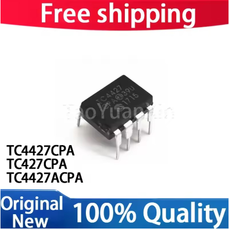 5PCS ใหม่ Original TC4427 TC4427CPA TC4427EPA TC427CPA TC4427ACPA DIP-8 ชิปเซ็ต