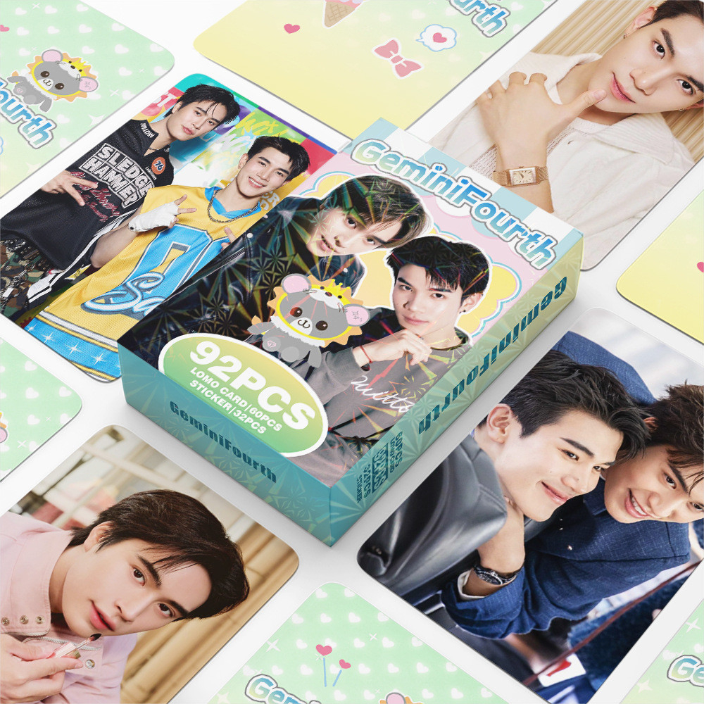 Thai Geminifourth Lomo Card Photocard Gift ชุดสะสมการ์ด 60 ชิ้น + สติกเกอร์ 32 ชิ้น