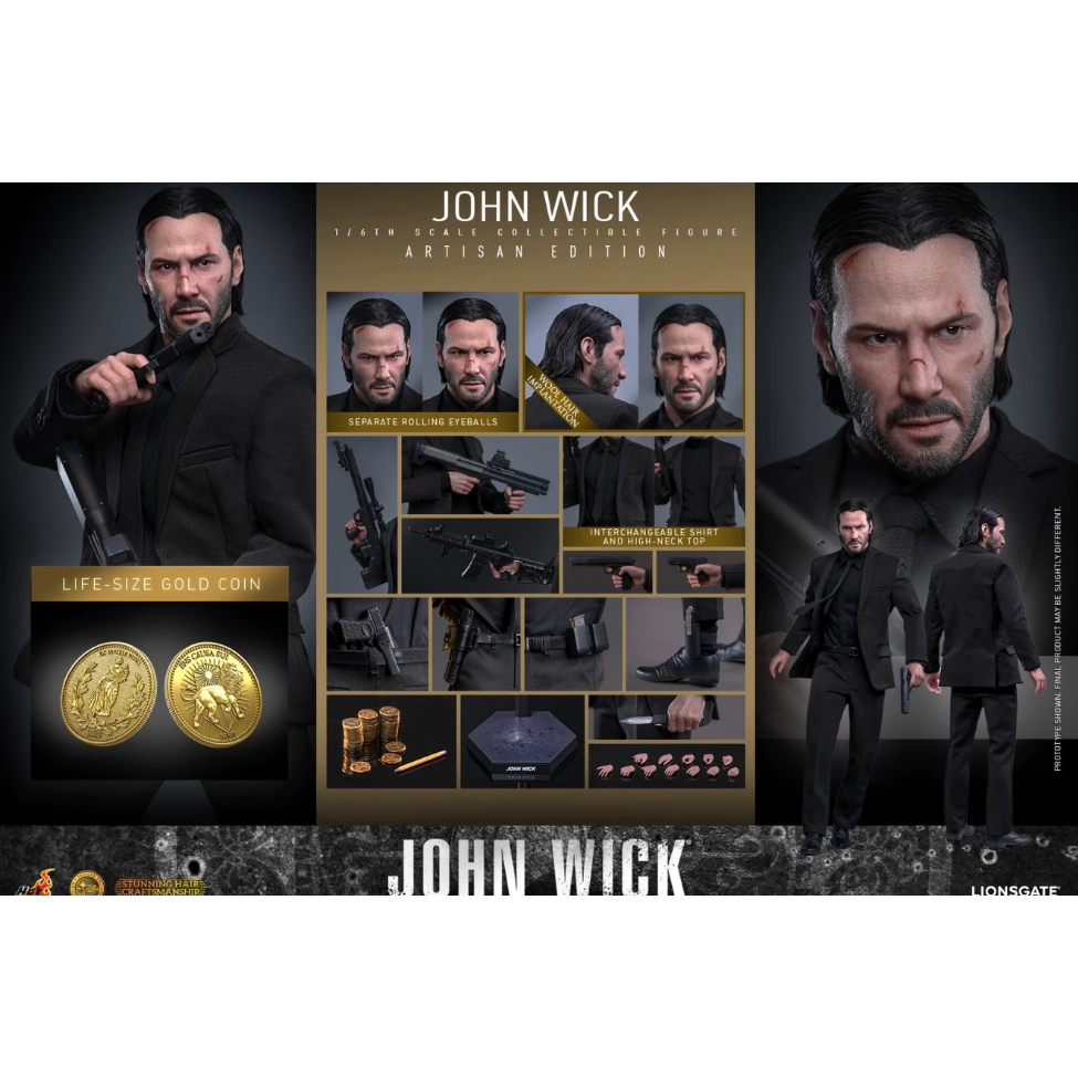 Hot Toys 1/6 John Wick จาก John Wick: Limited Edition พร้อมผม Transplant และ Killer Coins MMS833AE A