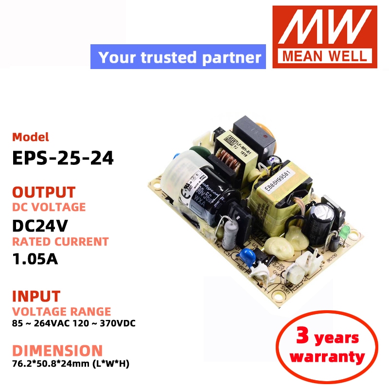 MEAN WELL EPS-25-24 EPS-25-12 EPS-25-15 EPS-25-48 EPS-25-27 Meanwell Switching Power Supply DC Power