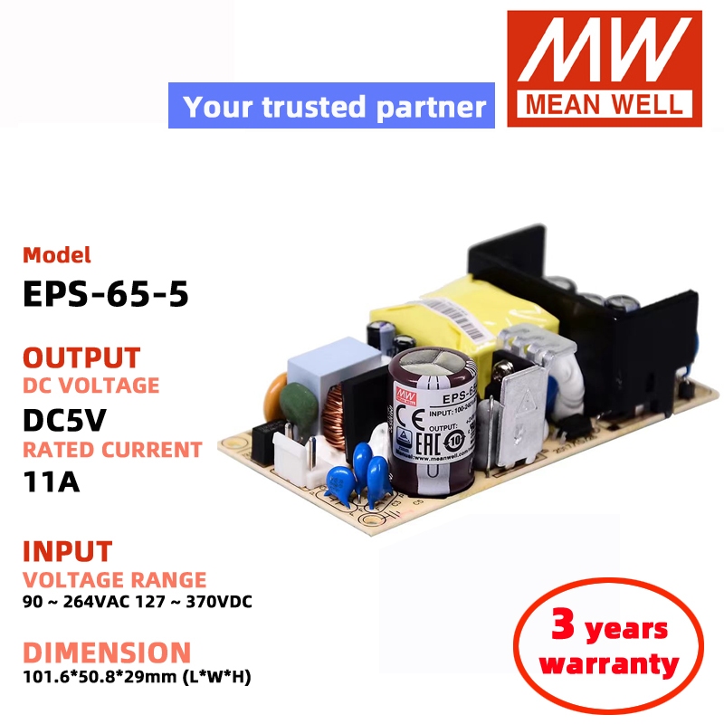 MEAN WELL EPS-65-24 EPS-65-12 EPS-65-5 EPS-65-48/65-15 Meanwell Switching Power Supply DC Power