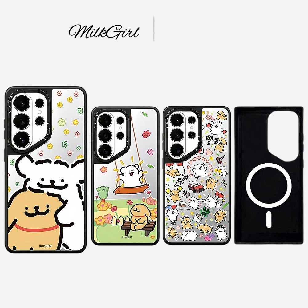 กระจกแม่เหล็ก Hard เคสโทรศัพท์สําหรับ Samsung Galaxy S26 25 24 23 UItra S26 25 24 Plus กันกระแทกป้องกันปลอก