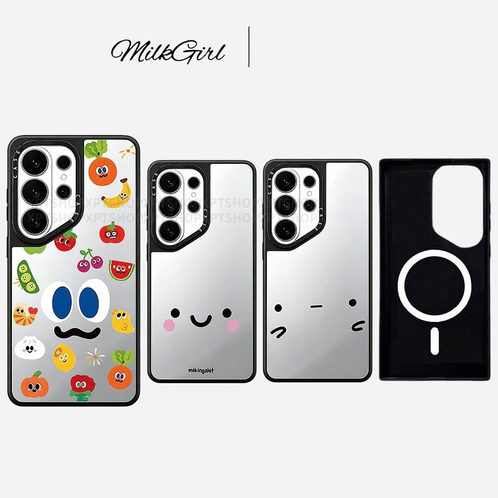 กระจกแม่เหล็ก Hard เคสโทรศัพท์สําหรับ Samsung Galaxy S26 25 24 23 UItra S26 25 24 Plus กันกระแทกป้องกันปลอก