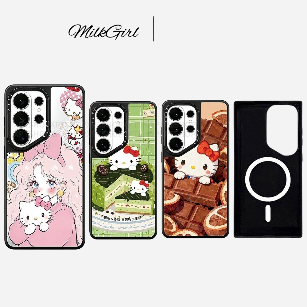 กระจกแม่เหล็ก Hard เคสโทรศัพท์สําหรับ Samsung Galaxy S26 25 24 23 UItra S26 25 24 Plus กันกระแทกป้องกันปลอก
