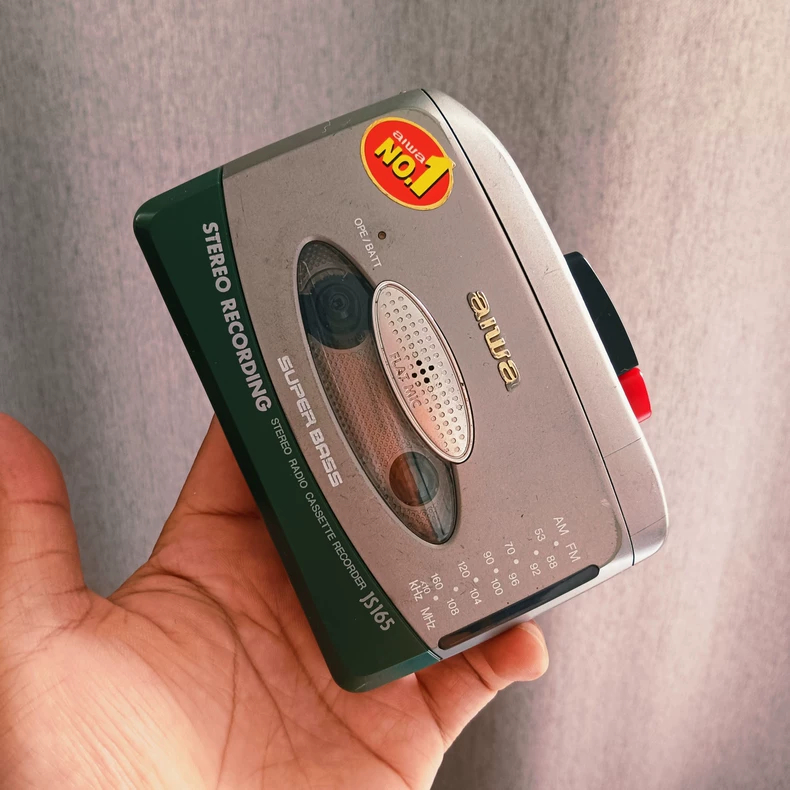 เครื่องเล่นเทปคาสเซ็ต AIWA JS165 – บริการ, เข็มขัดใหม่, Playback VintageAudio CassettePlayer AIWA