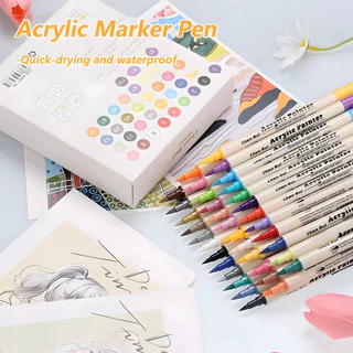 80 สี คู่ เคล็ดลับ อะคริลิคปากกามาร์กเกอร์ชุดระบายสีชุดปากกาเน้นข้อความสีเครื่องหมายชุดอุปกรณ์ศิลปะ