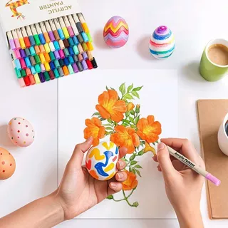 80 สี คู่ เคล็ดลับ อะคริลิคปากกามาร์กเกอร์ชุดระบายสีชุดปากกาเน้นข้อความสีเครื่องหมายชุดอุปกรณ์ศิลปะ