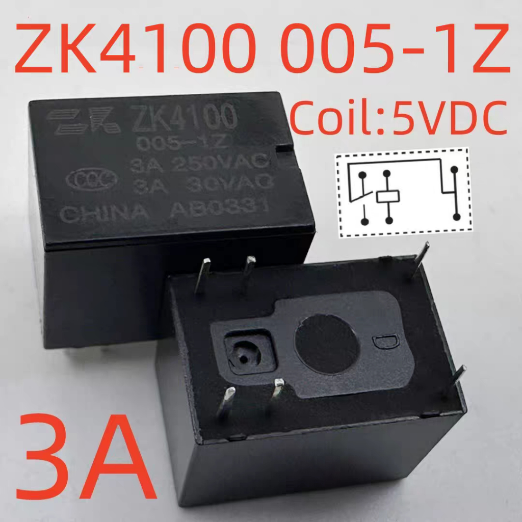 6-Pin 3A One Open One Closed Relay ZK4100 005-1Z 4100-Coil 5VDC