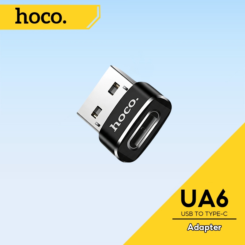 hoco. UA6 อแดปเตอร์ Type-C เป็น USB OTG Adapter รองรับการถ่ายโอนข้อมูลความเร็วสูง และสามารถชาร์จอุปกรณ์ได้ประสิทธิภาพสูง
