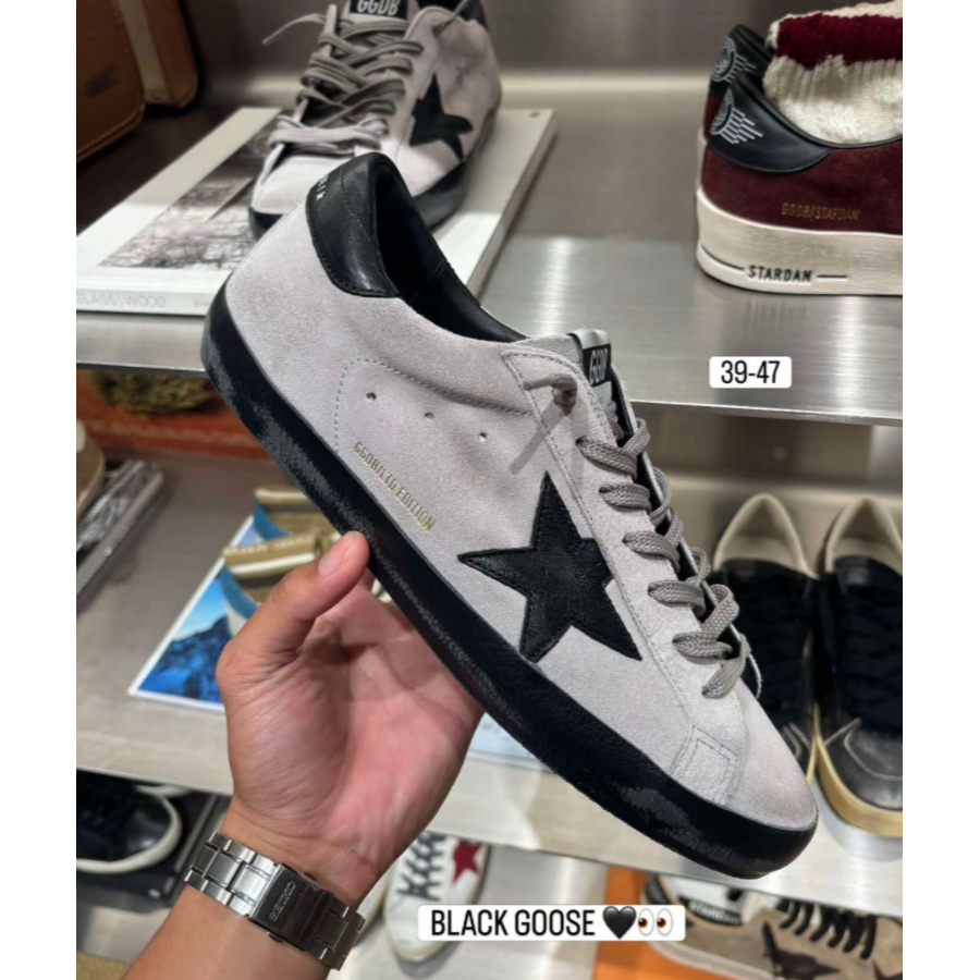 1 XINJIUB3 GGDB LTD EDITION Mens Womens Leisure Sports Shoes Dirty Shoes Star Shoes BLACK Goose 35-4