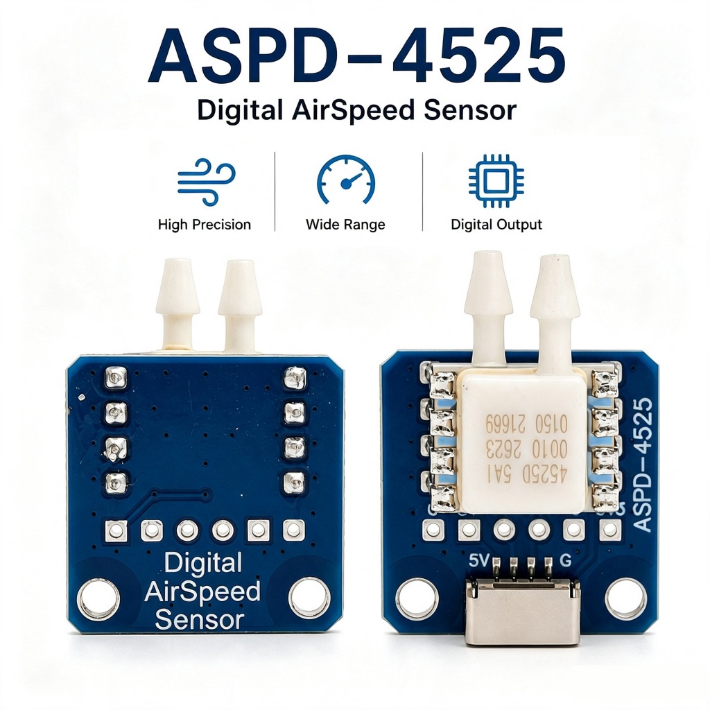 ASPD-4525 Digital Airspeed Sensor, DC 4 ~ 6V ,สําหรับ F405 F411 F772 H743-Wing Flight Controllers,Ar