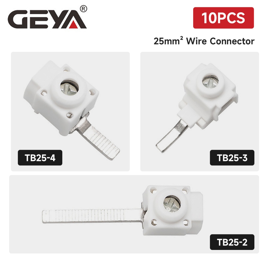GEYA 10PCS 25mm2 TerminalsBusbar Circuit Breaker ขั้วต่อสายไฟไฟฟ้าขั้วต่อไฟฟ้า