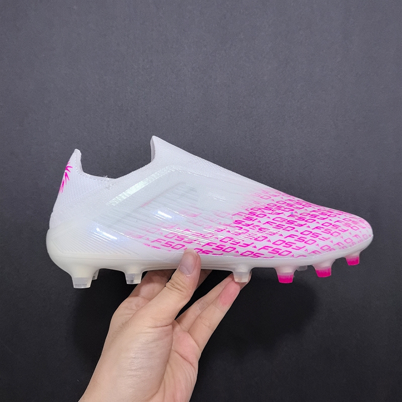 F50 elite fg yamal laceless ถักรองเท้าฟุตบอลชายรองเท้าฟุตบอลกันลื่นและทนต่อการสึกหรอ