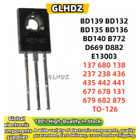 10PCS BD139 BD132 BD135 BD136 BD140 B772 D669 D882 E13003 137 680 138 237 238 436 435 441 677 678 13