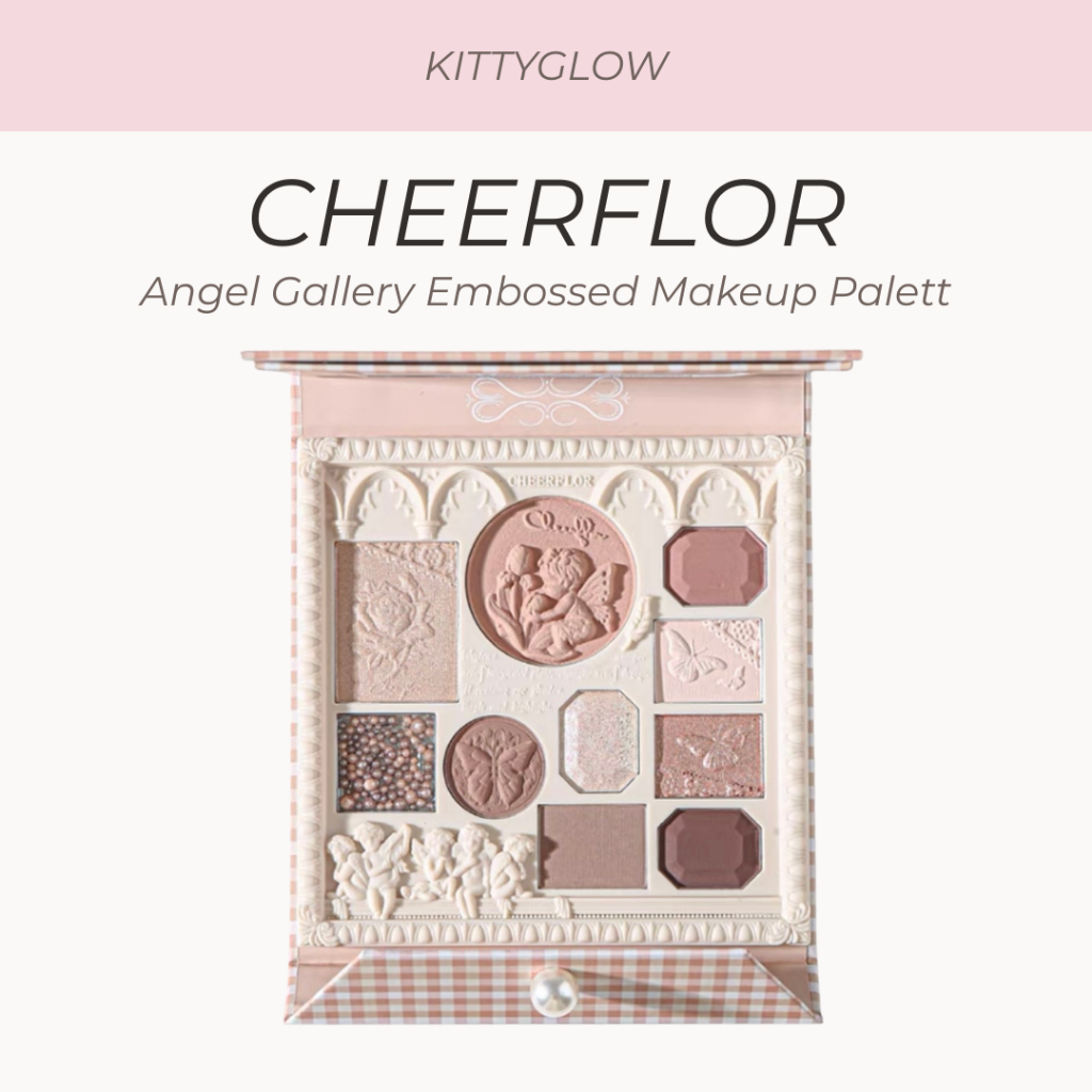 CHEERFLOR Angel Gallery พาเลทแต่งหน้าลายนูน | สารพัดประโยชน์ • เม็ดสีสูง • เกลี่ยได้