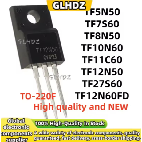 5PCS TF5N50 TF7S60 TF8N50 TF10N60 TF11C60 TF12N50 TF27S60 TF12N60FD ยี่ห้อใหม่ TO-220F ในสต็อก