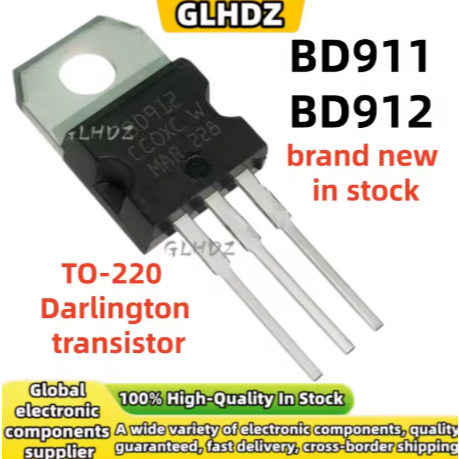 5PCS/10PCS TO-220 BD911 BD912 /BD911-BD912 Darlington ทรานซิสเตอร์ยี่ห้อใหม่ในสต็อก